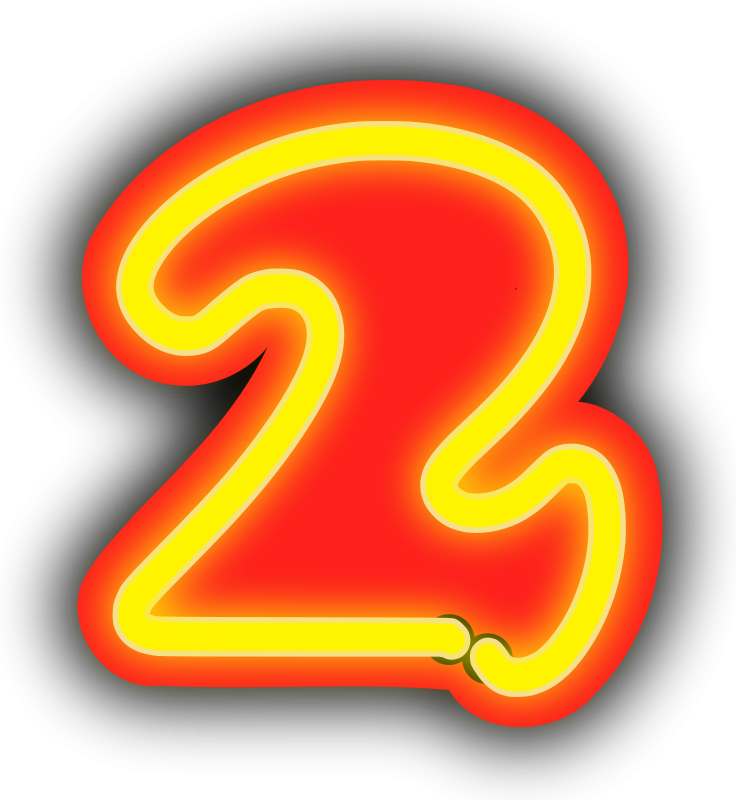 Neon Number File Transparent PNG Image
