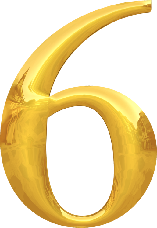 Number Gold Transparent PNG Image