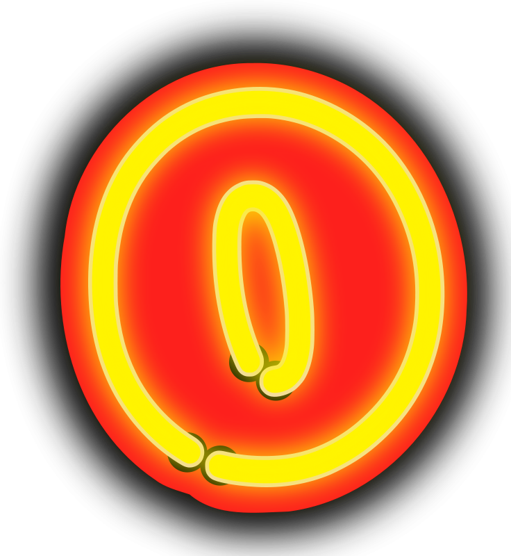 Pic Neon Number Transparent PNG Image