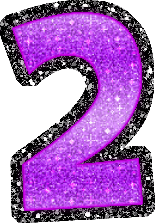 Glitter Number Transparent PNG Image