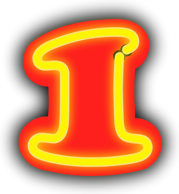 Neon Number Transparent PNG Image