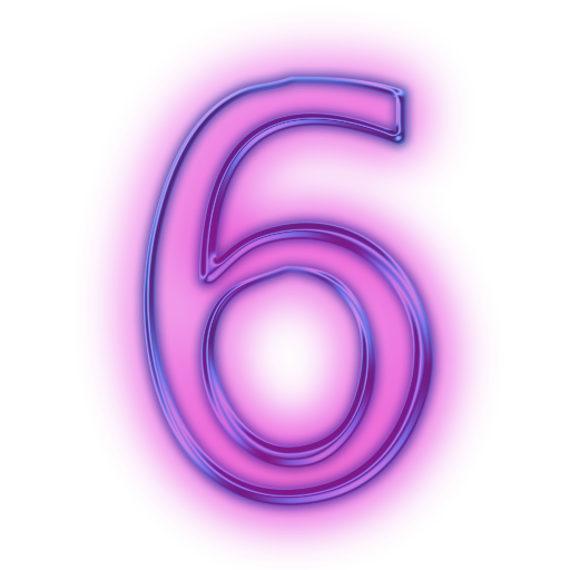 Neon Number Transparent PNG Image
