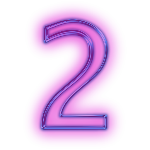 Neon Number Transparent PNG Image