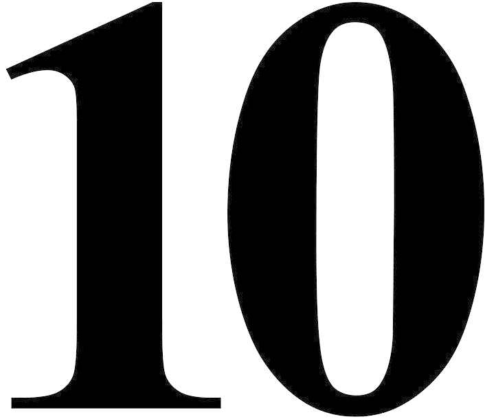 Black Number Transparent PNG Image