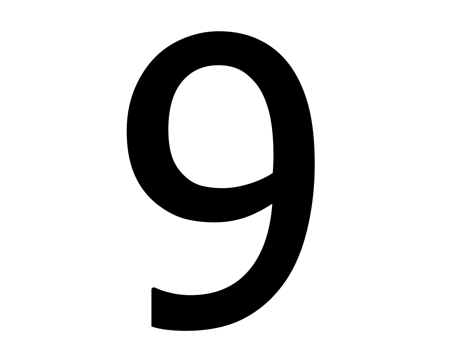 Black Number Transparent PNG Image