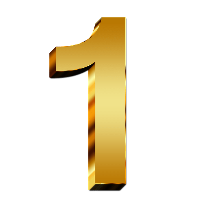 Number Gold Transparent PNG Image