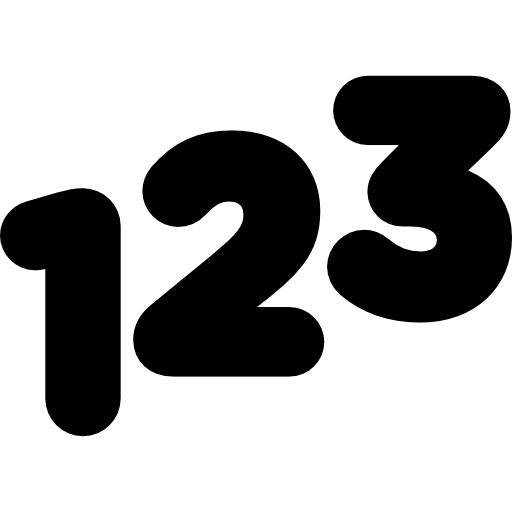 Black Number Transparent PNG Image