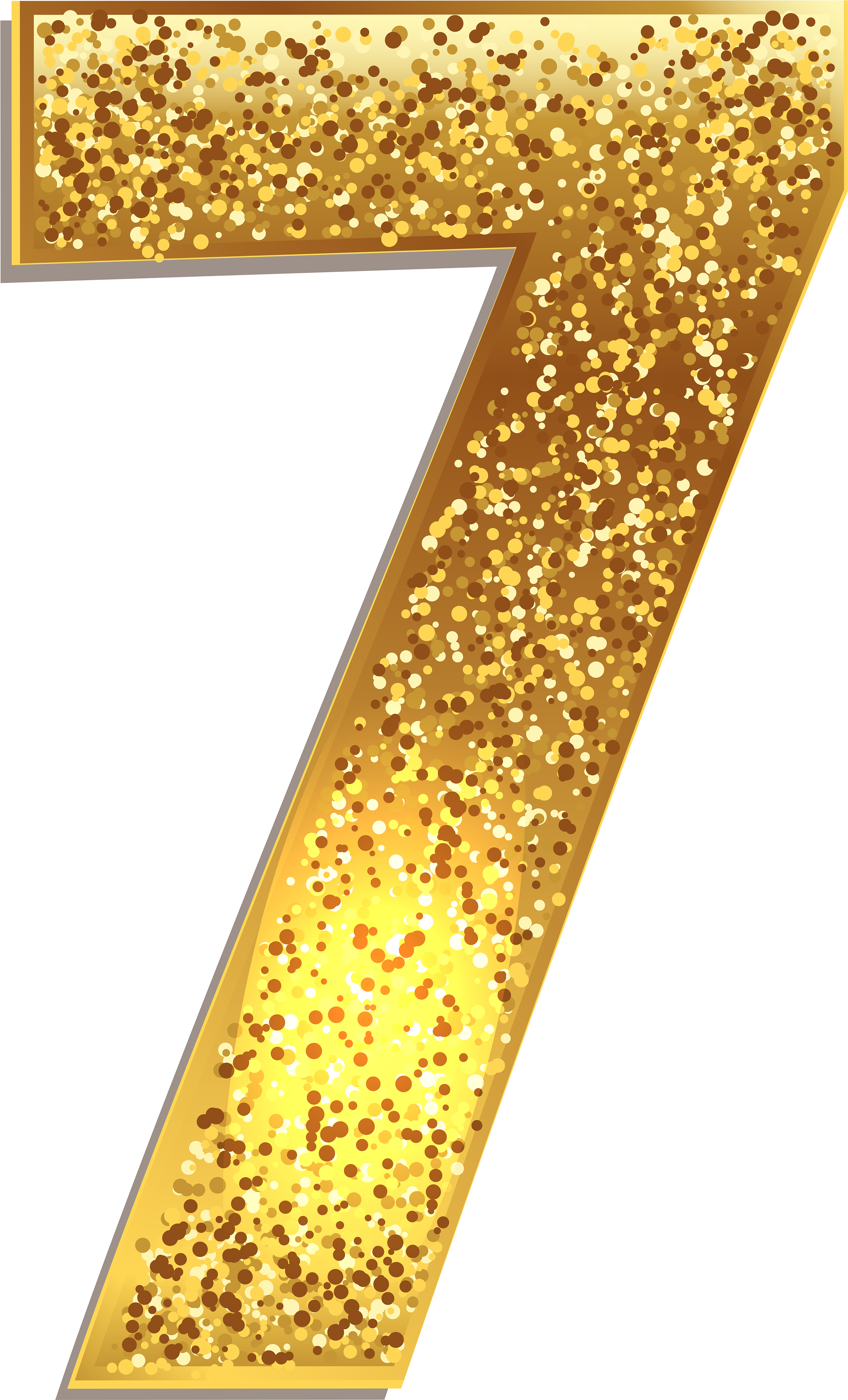 Glitter Number Transparent PNG Image