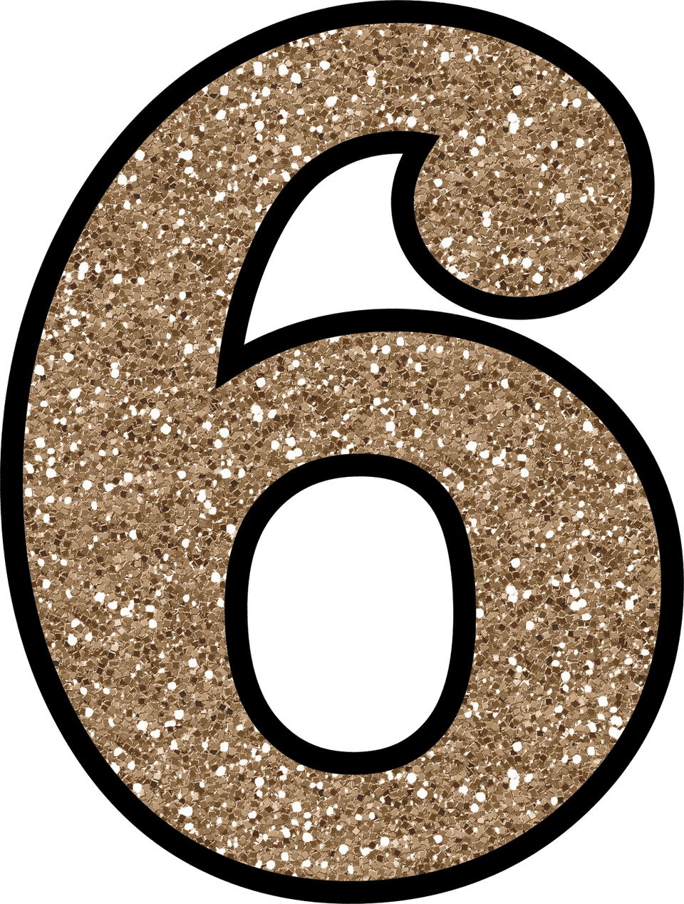 Glitter Number Transparent PNG Image