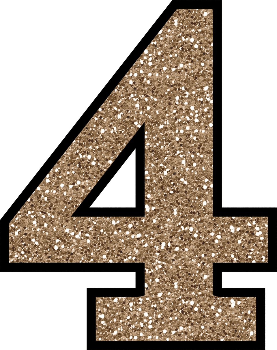 Glitter Number File Transparent PNG Image