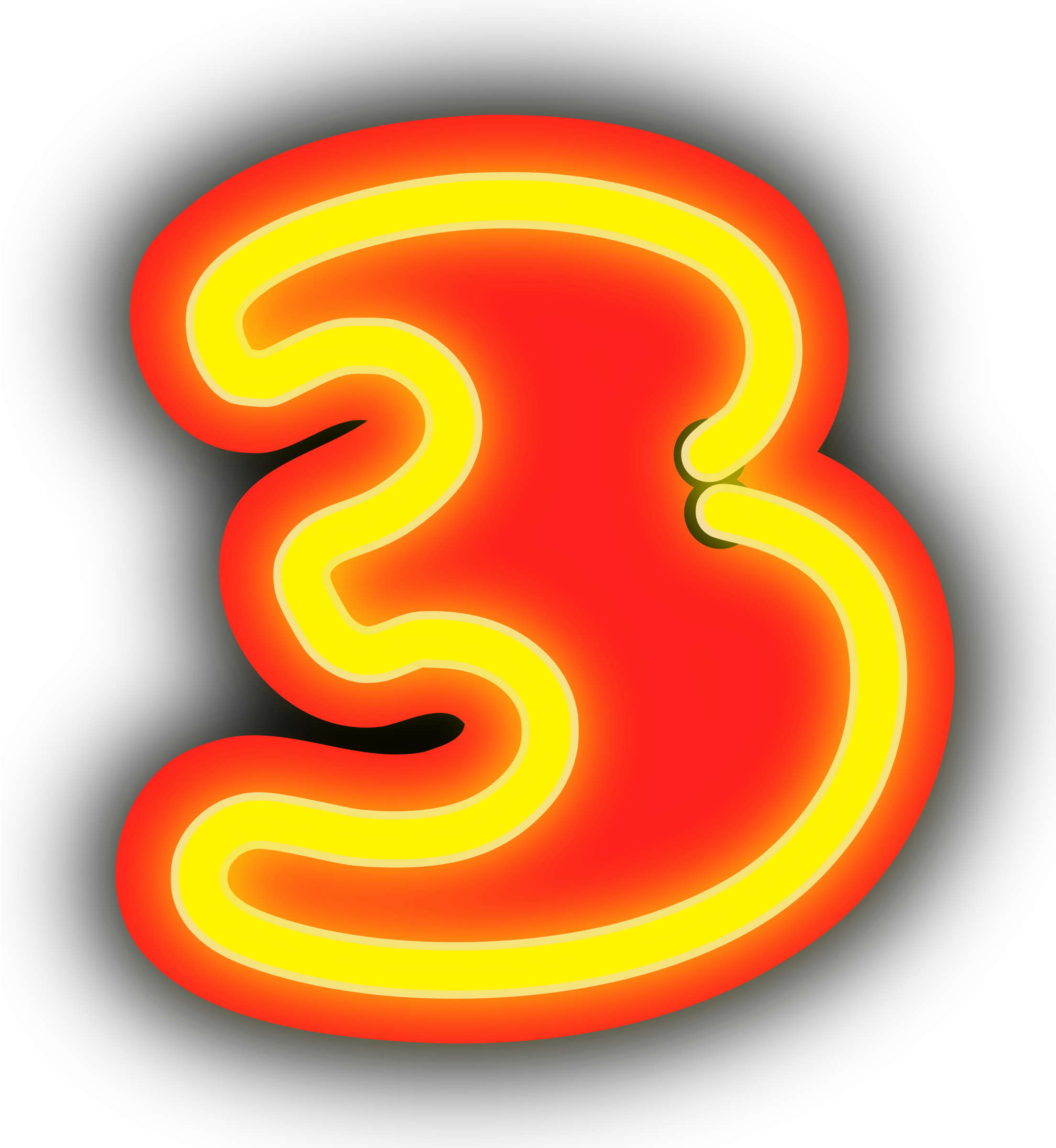 Neon Number File Transparent PNG Image