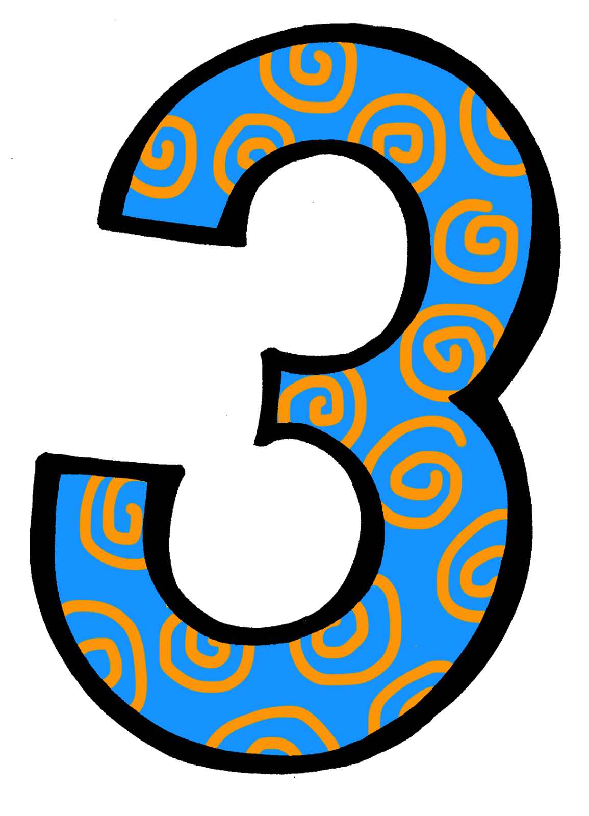 3 Number Transparent PNG Image