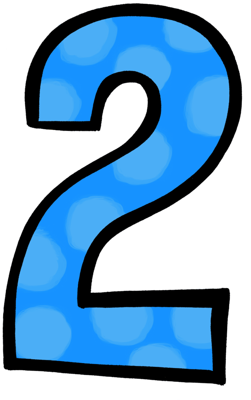 2 Number Transparent PNG Image
