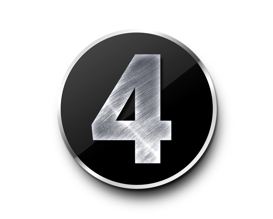 4 Number Transparent PNG Image