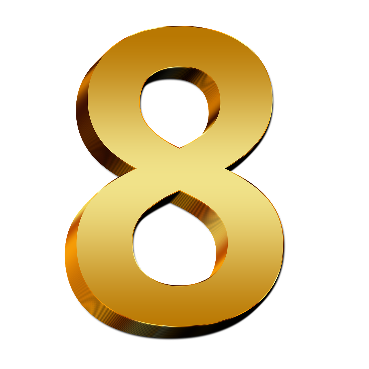 8 Number Transparent PNG Image