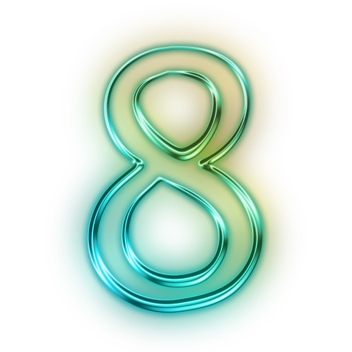 8 Number Transparent PNG Image