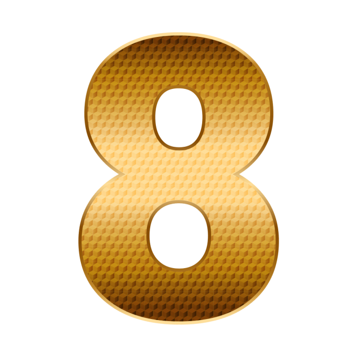 8 Number Transparent PNG Image