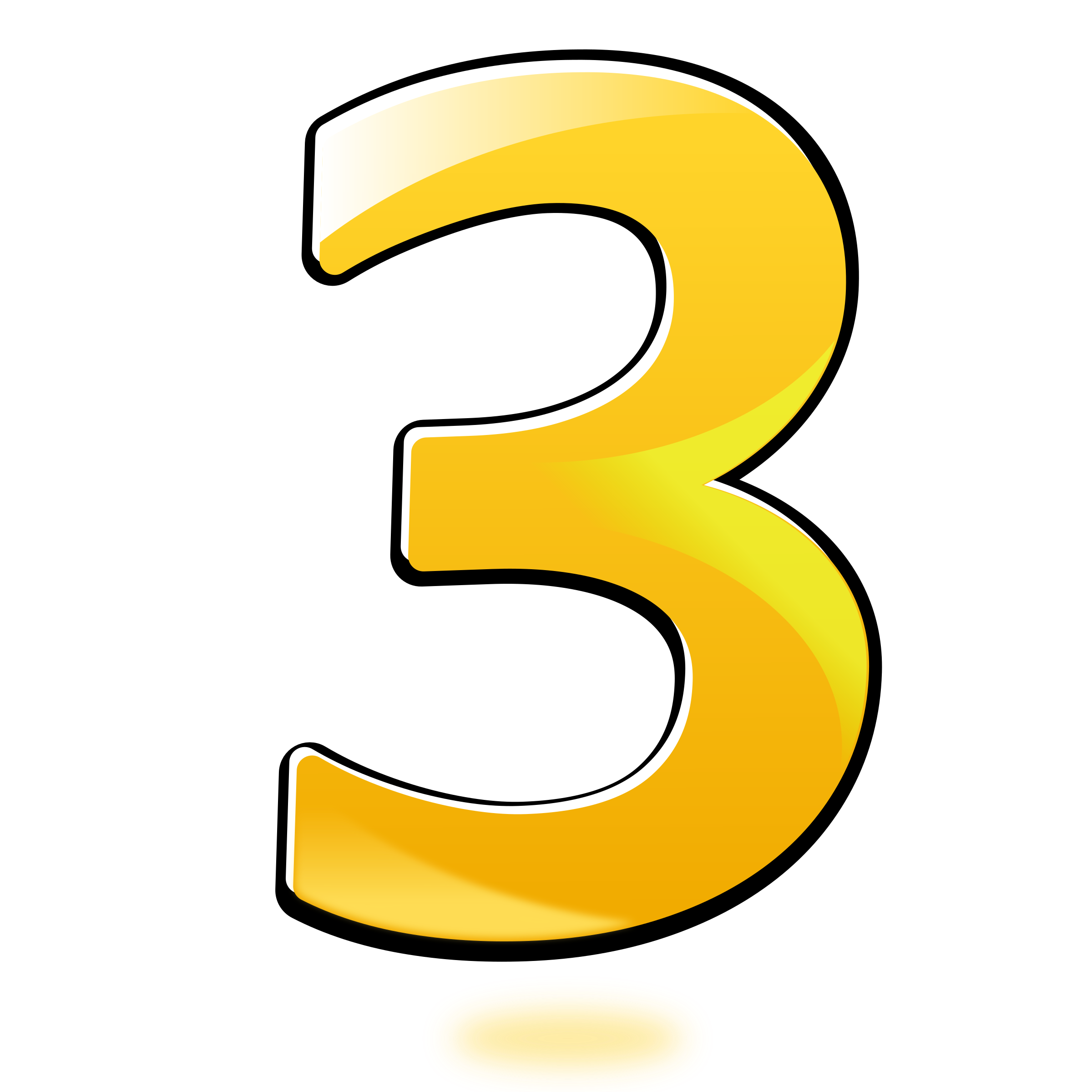 3 Number Transparent PNG Image