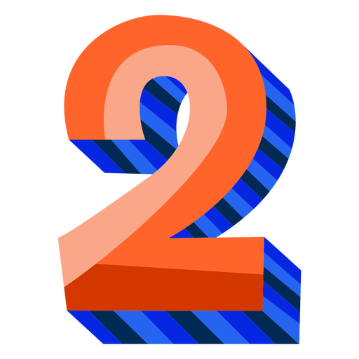 2 Number Transparent PNG Image