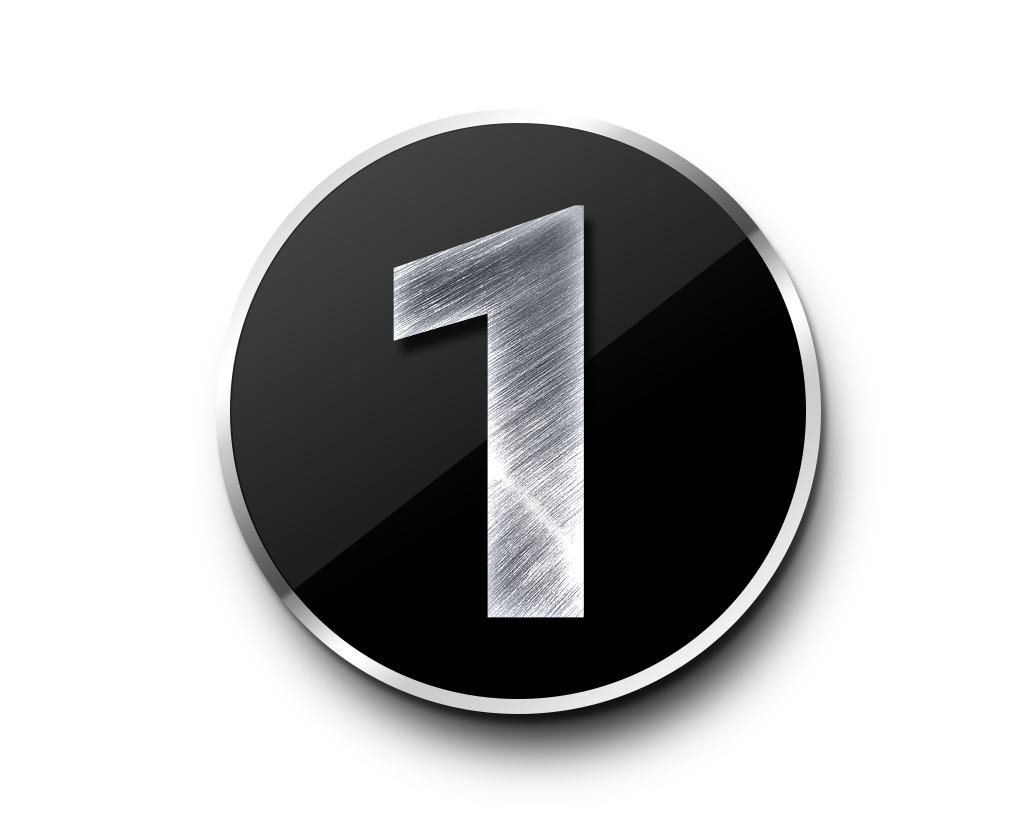 1 Number Transparent PNG Image