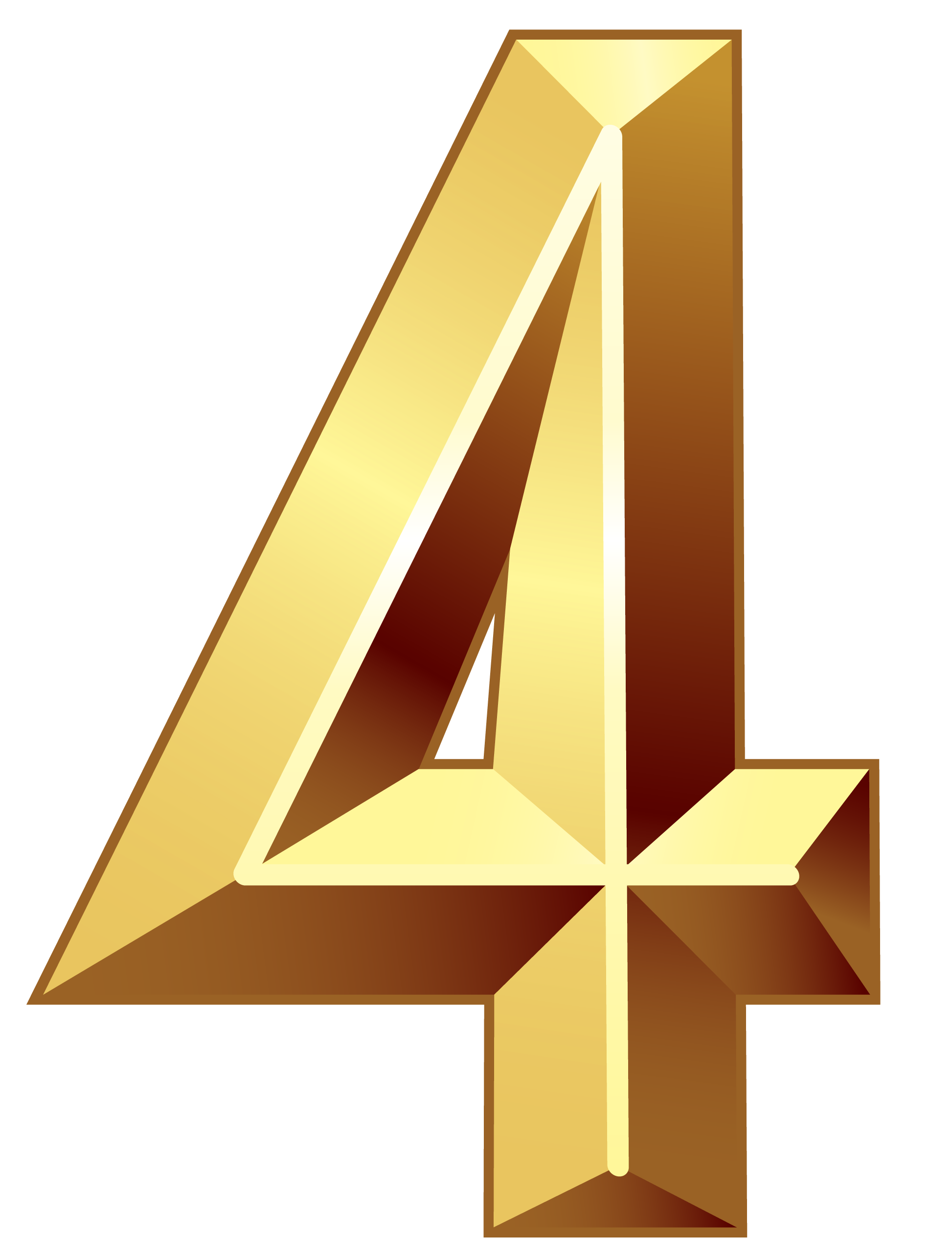 4 Number Transparent PNG Image