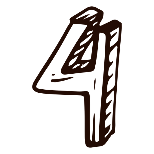 4 Number Transparent PNG Image