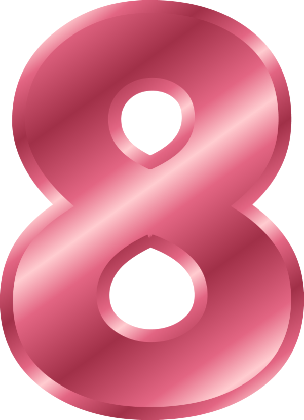 8 Number Transparent PNG Image
