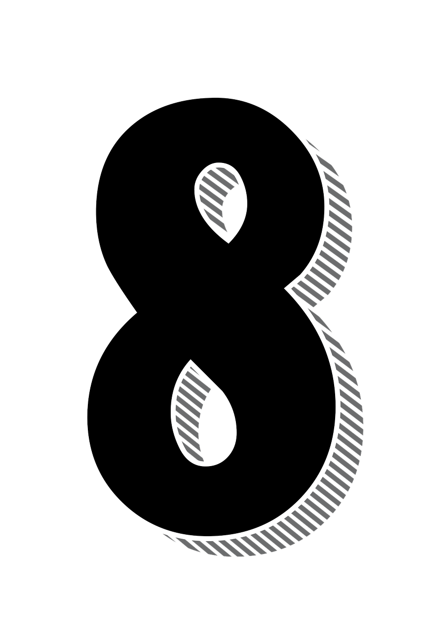 8 Number Transparent PNG Image