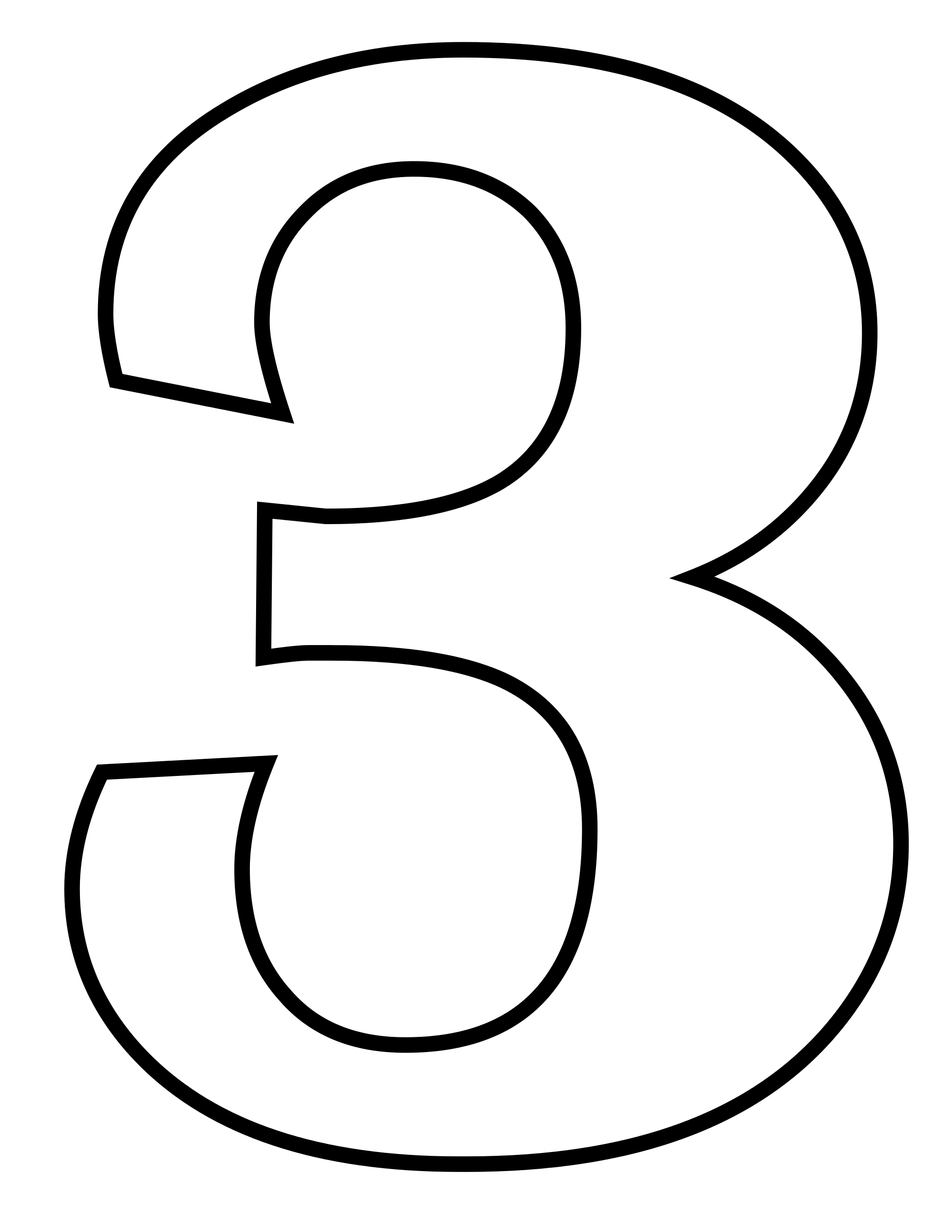 3 Number Transparent PNG Image