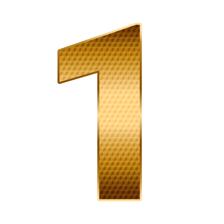 1 Number Transparent PNG Image