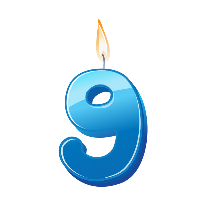 9 Number Transparent PNG Image