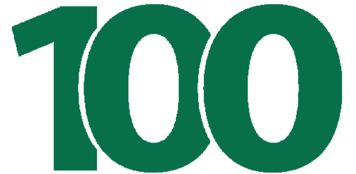 100 Number Transparent PNG Image