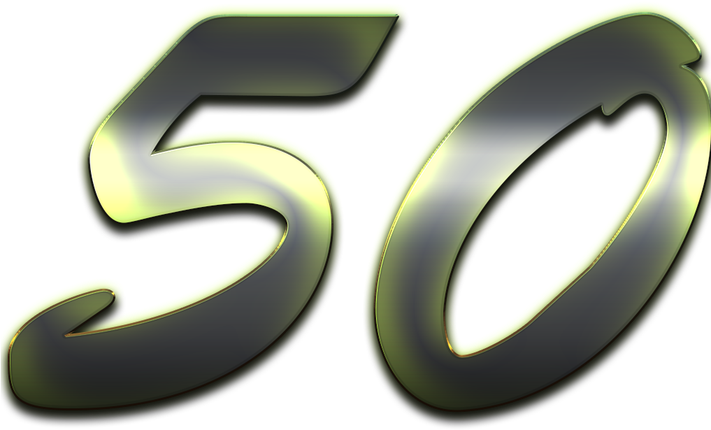 50 Number Transparent PNG Image