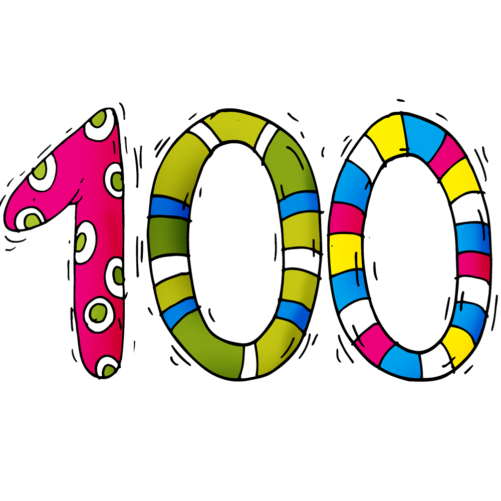 100 Number Transparent PNG Image