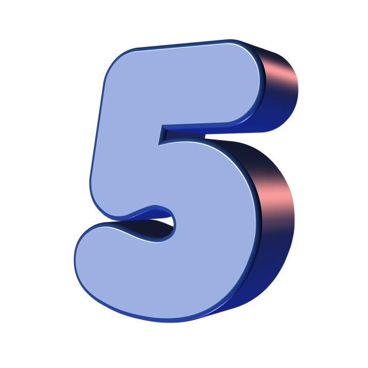 5 Number File Transparent PNG Image