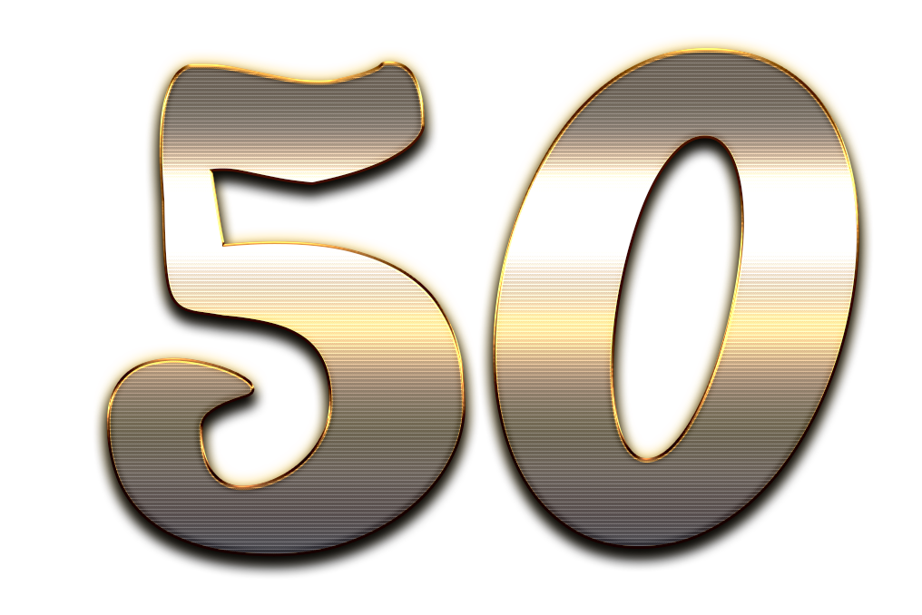 50 Number Transparent PNG Image