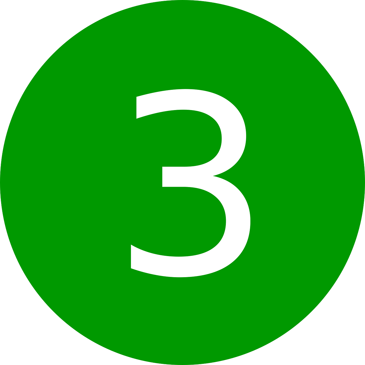 3 Number Transparent PNG Image