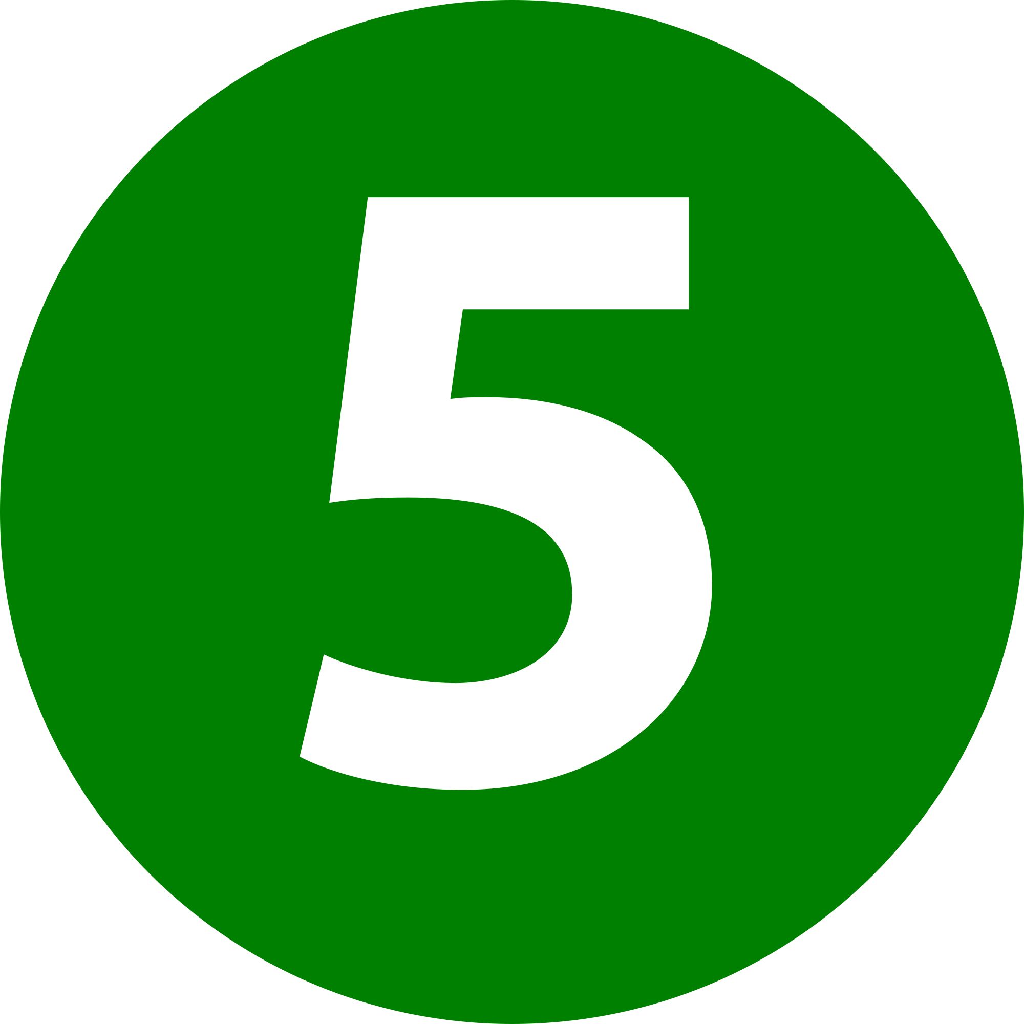 5 Number Transparent PNG Image