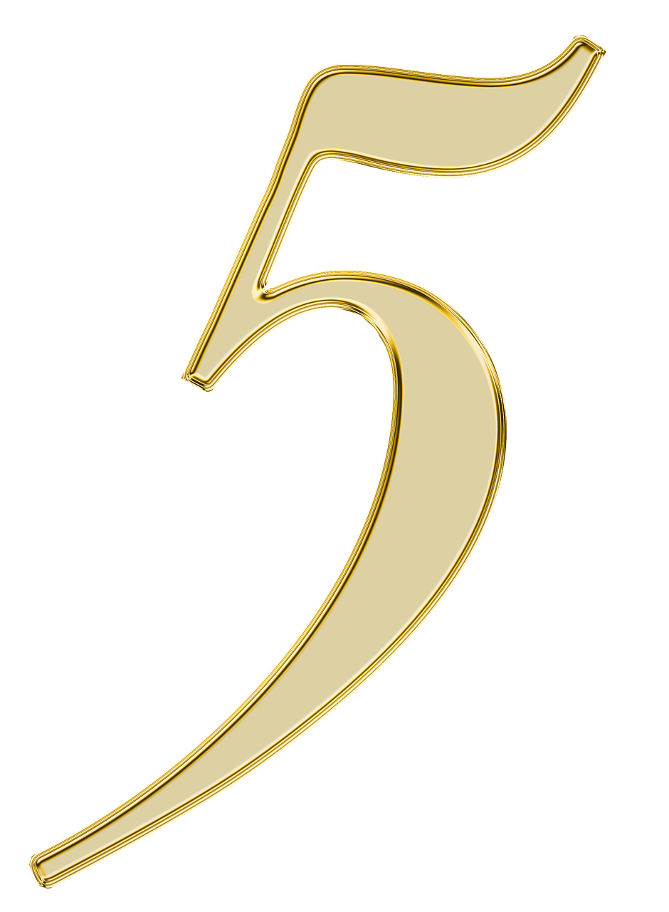 5 Number Transparent PNG Image