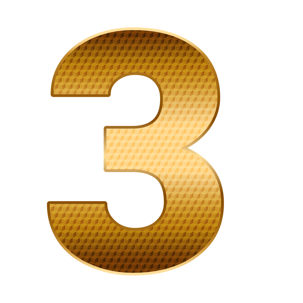 3 Number Transparent PNG Image
