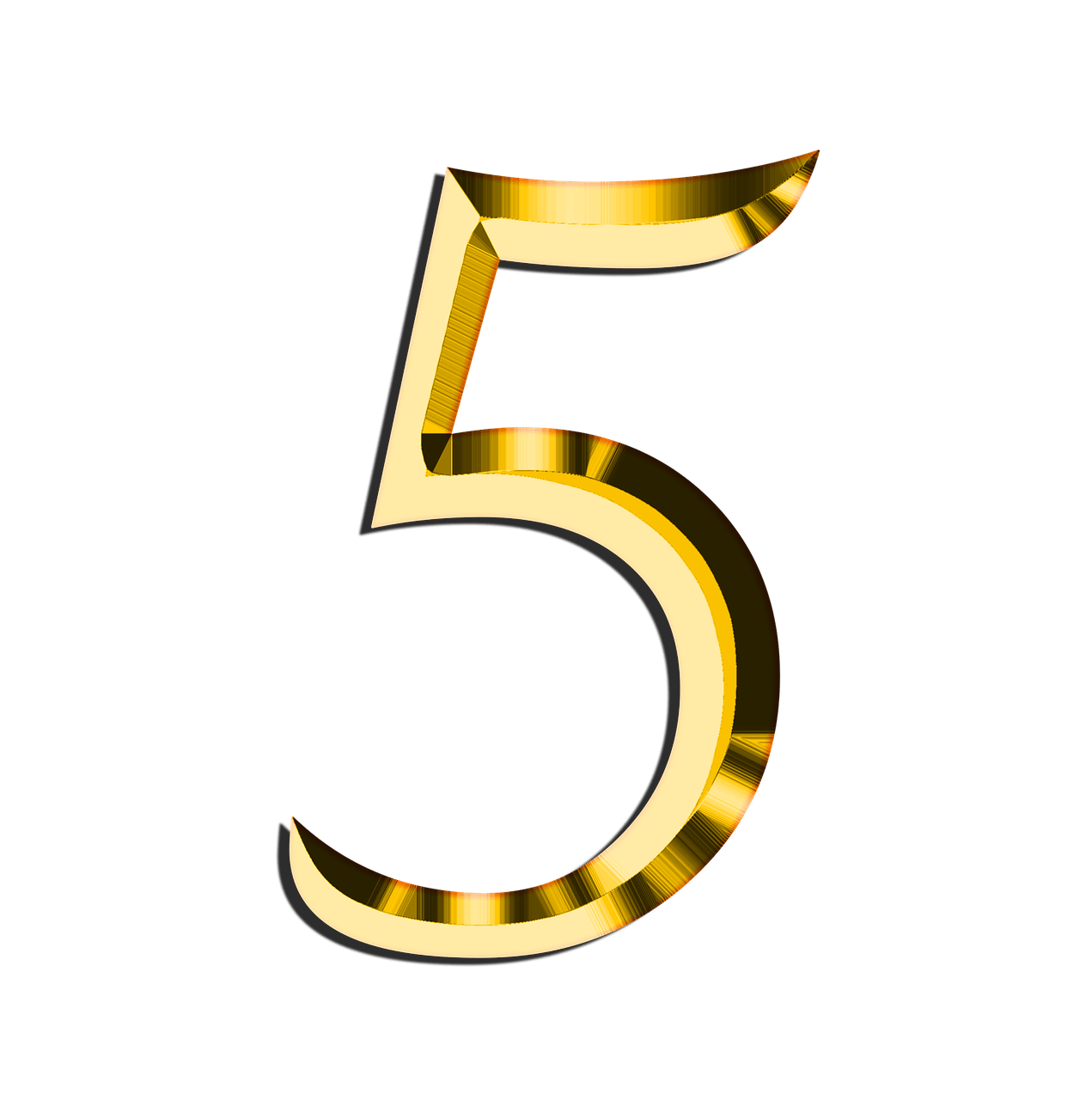 5 Number Transparent PNG Image