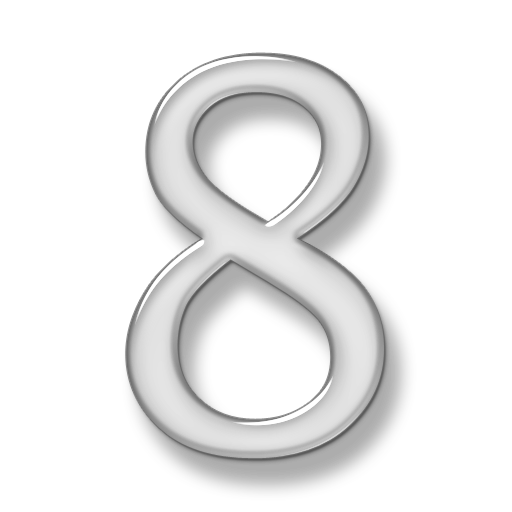 8 Number Transparent PNG Image