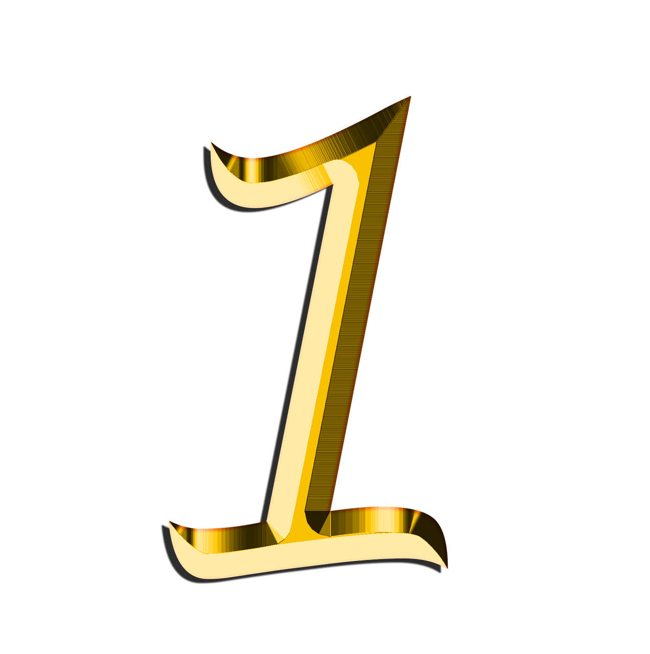 1 Number Transparent PNG Image