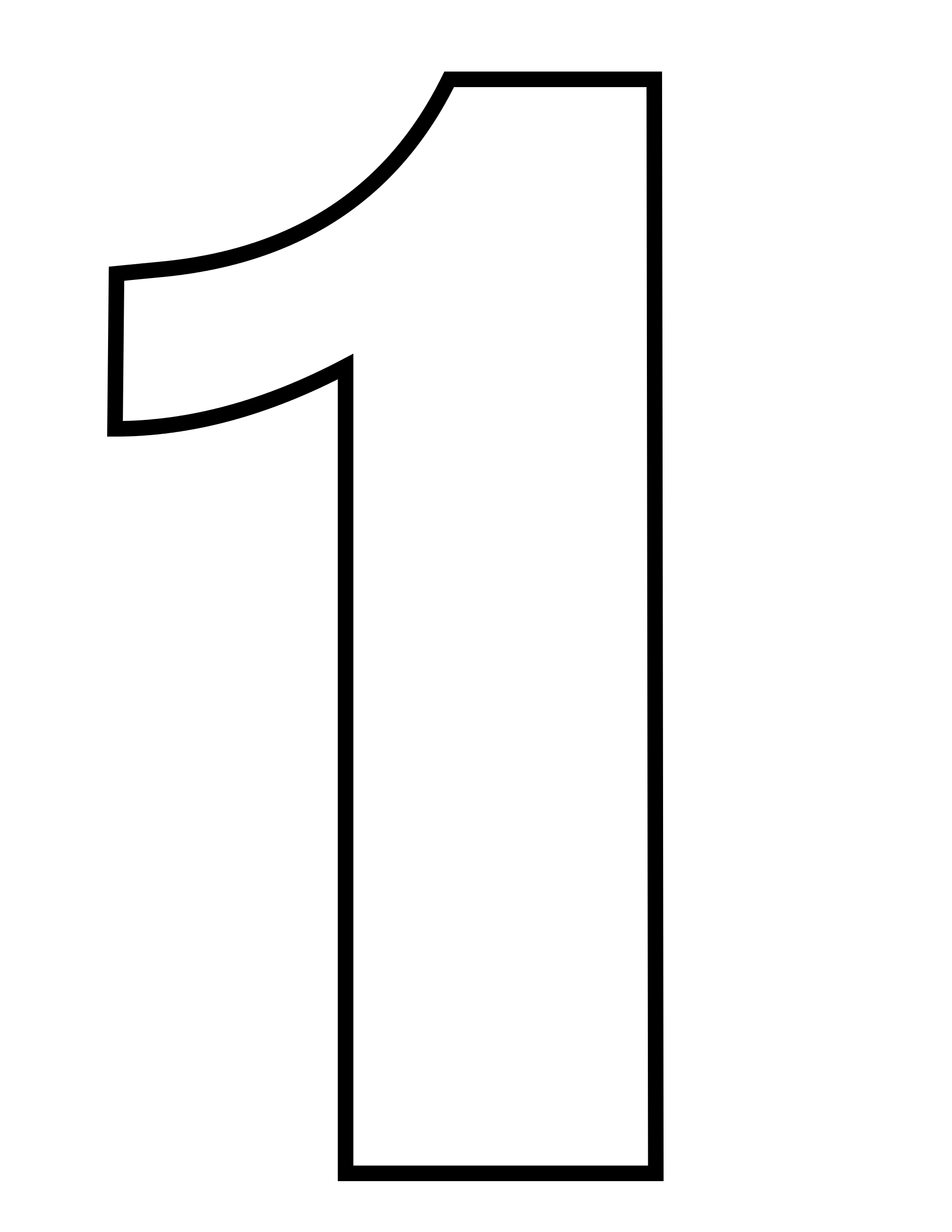 1 Number Transparent PNG Image