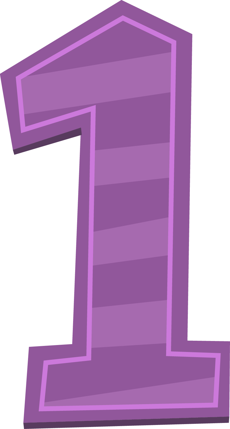 1 Number Transparent PNG Image