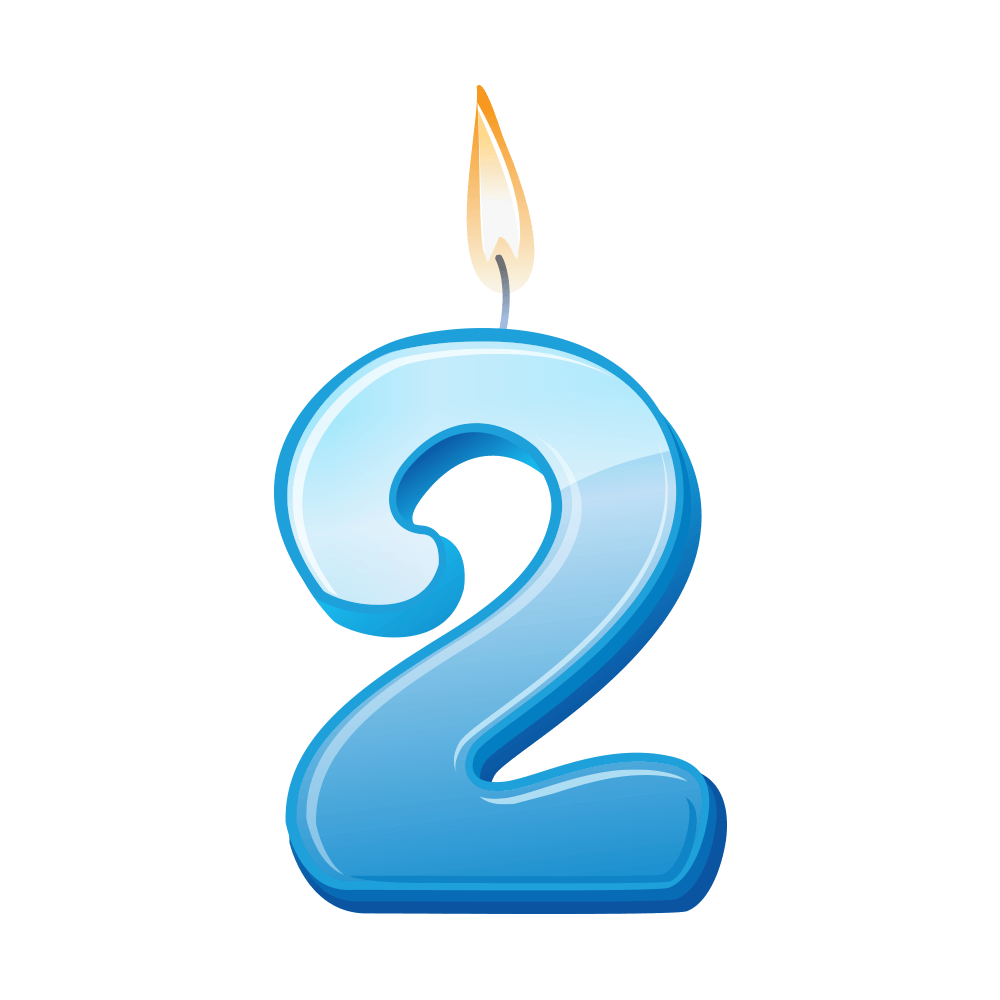 2 Number Transparent PNG Image