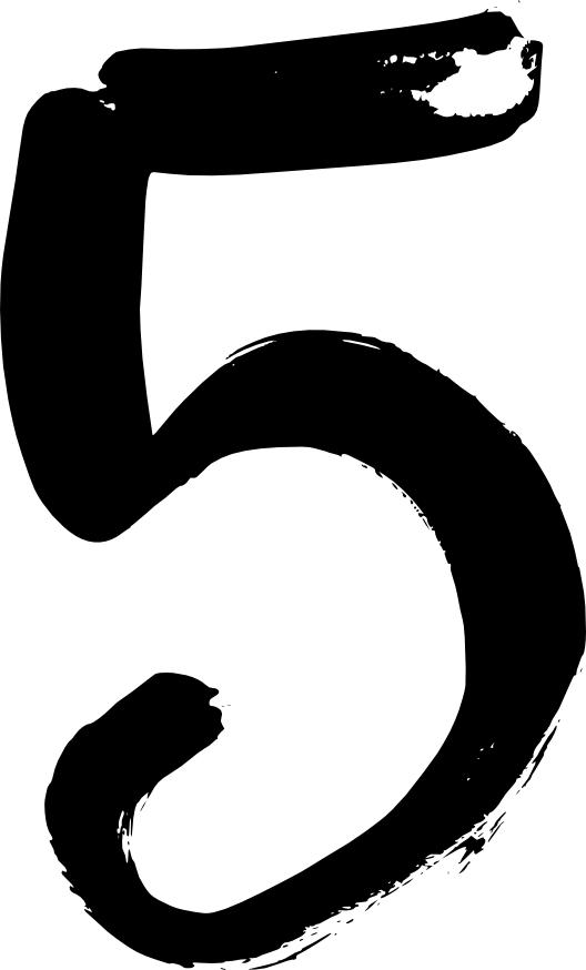 5 Number Transparent PNG Image