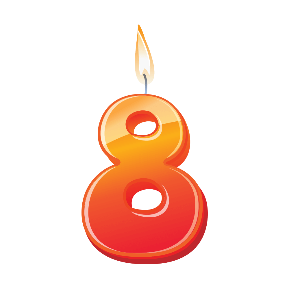 8 Number Transparent PNG Image