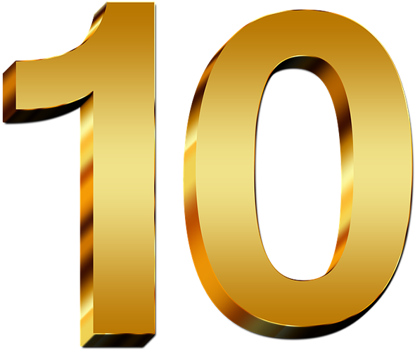 10 Number File Transparent PNG Image