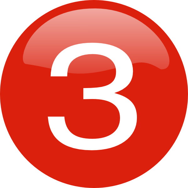3 Number Transparent PNG Image